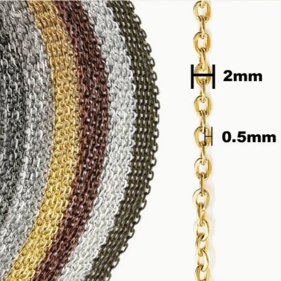 2x3mm Chain Jewelry Making Set Lobster Clasps & Jump Rings -  EIGHT ROLLS!!!! - Picture 3 of 6